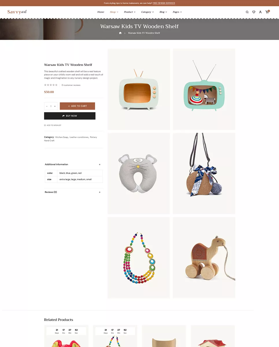 SavvyArt - Handmade & Crafting - Best of Conversion-Friendly WooCommerce Theme