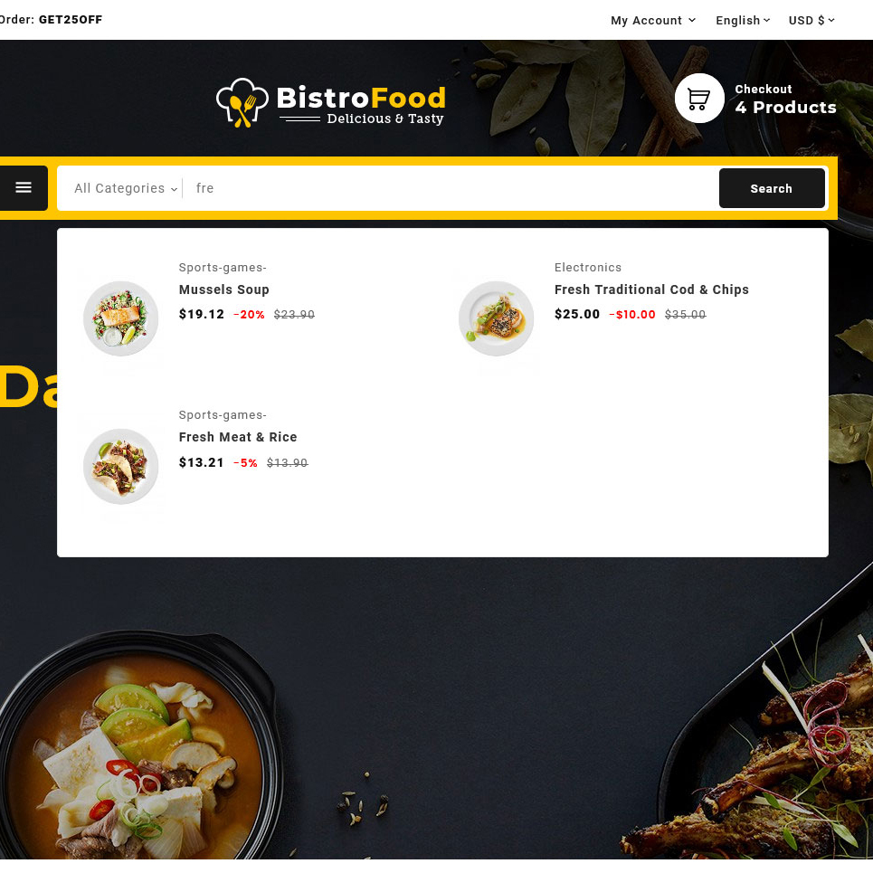 Bistro Food Delicious & Tasty - PrestaShop Responsive Theme