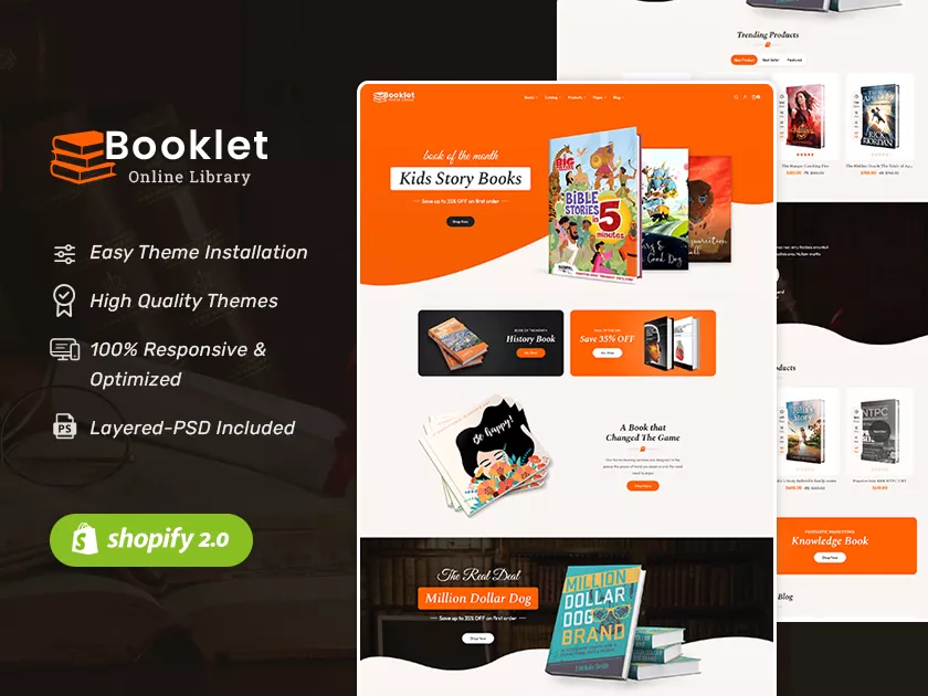Booklet - Shopify OS2.0 Responsive Theme for Online Book Store