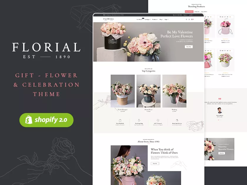 Florial - Flower & Decoration Shopify 2.0 Responsive Theme