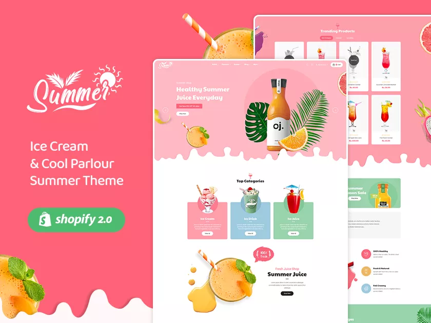 Summer Juices & Shakes - Shopify 2.0 Responsive Theme