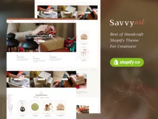 SavvyArt - Handmade & Crafting - Shopify OS 2.0 Theme