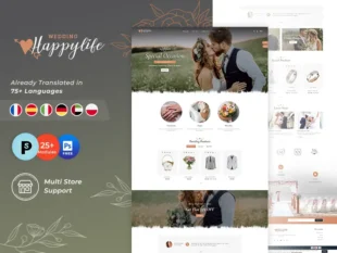 HappyLife - Vestuário para casamento - Tema responsivo PrestaShop