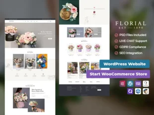 Florial - Blossom & Florist Store - Tema adaptable de WooCommerce