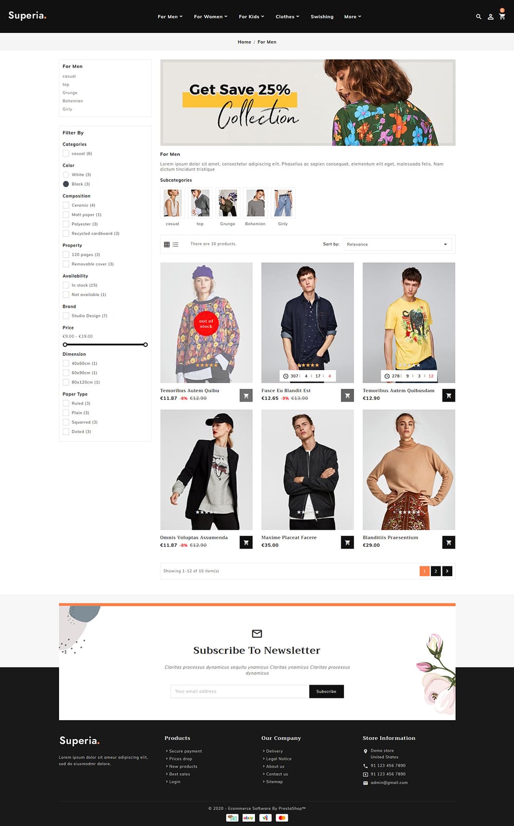 Superia - Moda &amp; Tienda de ropa - Tema Responsivo de Prestashop