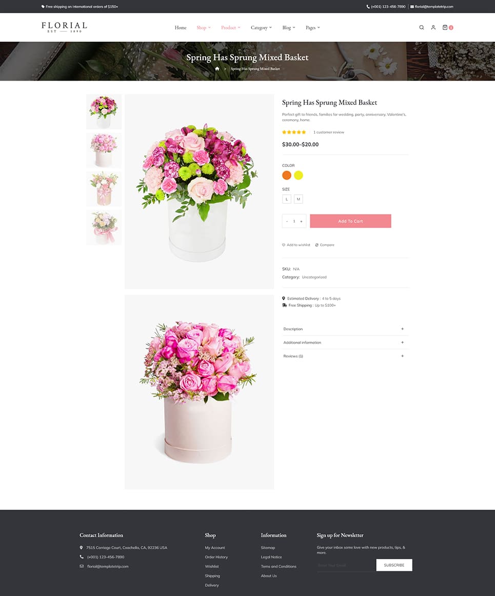 Kwiatowy - Blossom &Amp; Kwiaciarnia - responsywny motyw Woocommerce