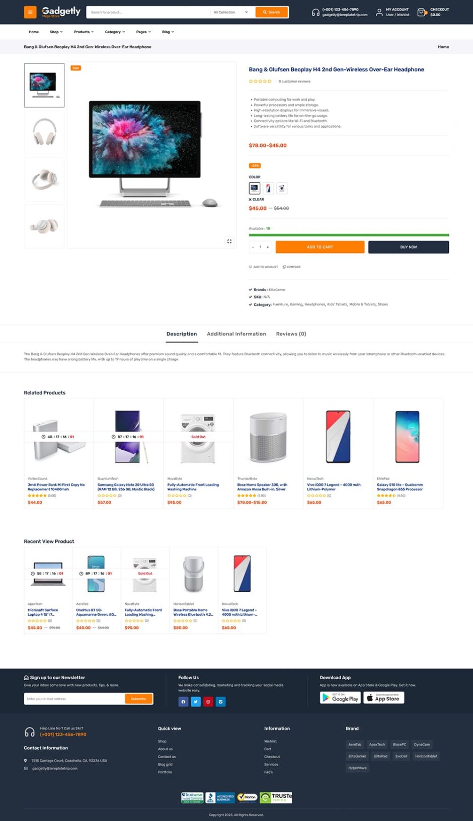 Gadgetly – WooCommerce Theme For Electronics & Gadgets Marketplaces