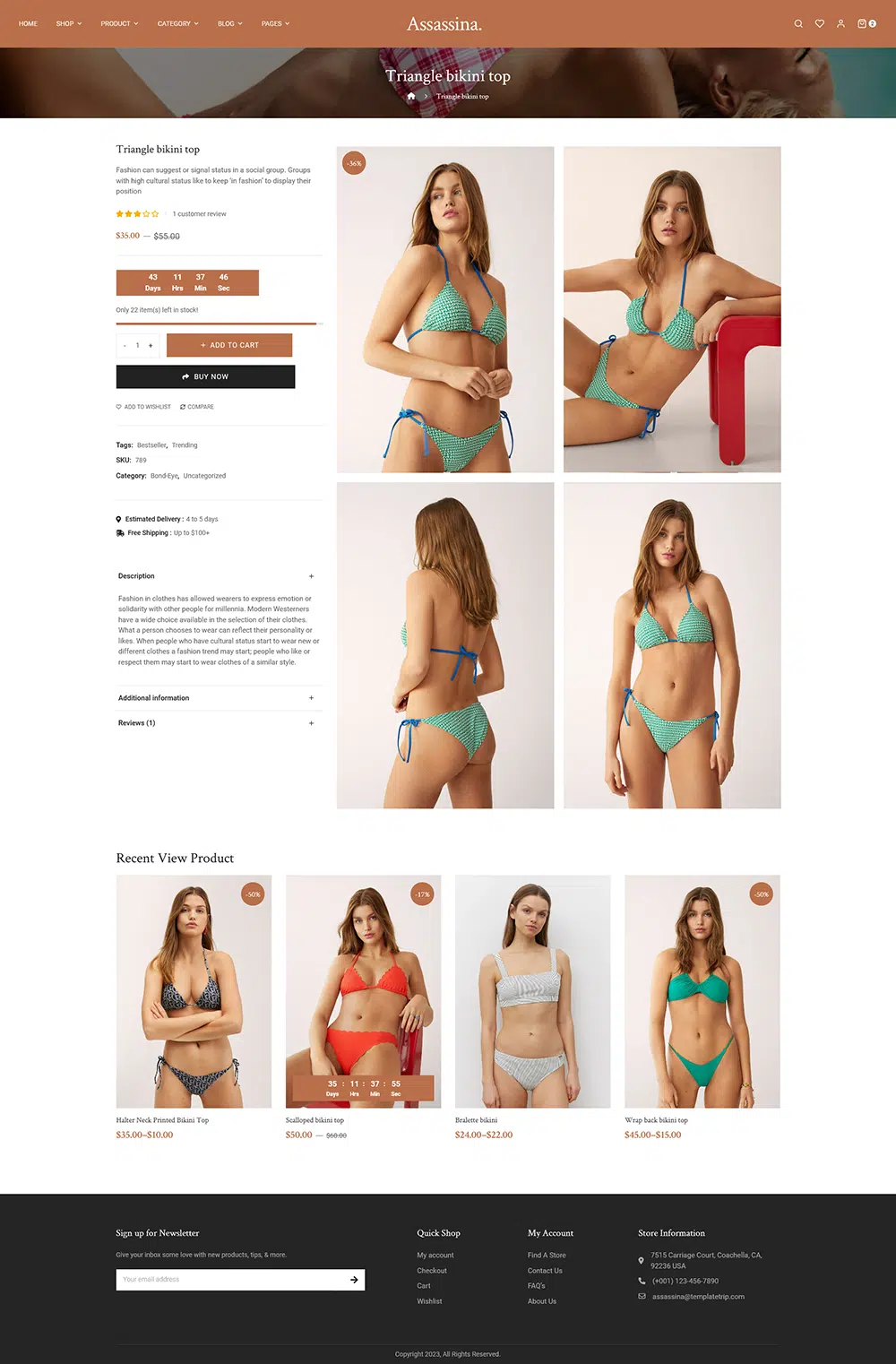 Assassina – Lingerie & Swimwear – WooCommerce Responsive Theme