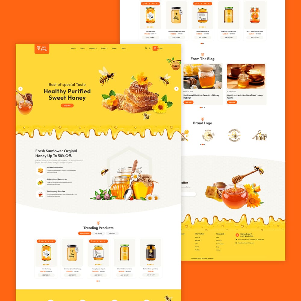 HoneyBee - WooCommerce Theme for Honey, Agricultural, Sweets, Delicious Shops