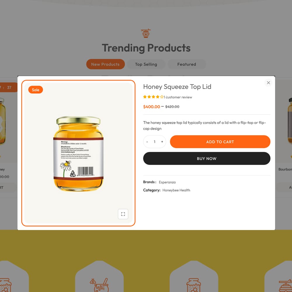 HoneyBee - WooCommerce Theme for Honey, Agricultural, Sweets, Delicious Shops