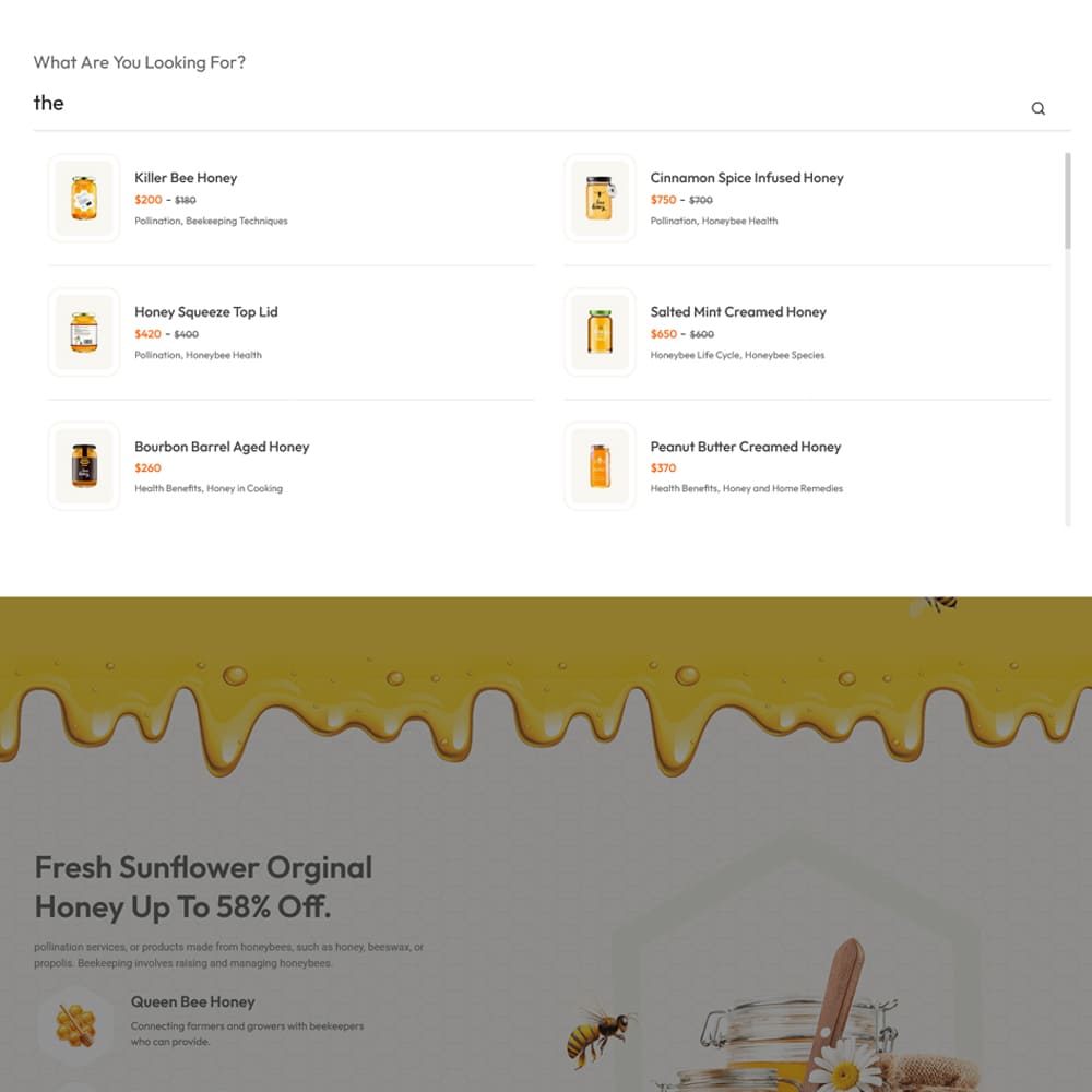 HoneyBee - WooCommerce Theme for Honey, Agricultural, Sweets, Delicious Shops
