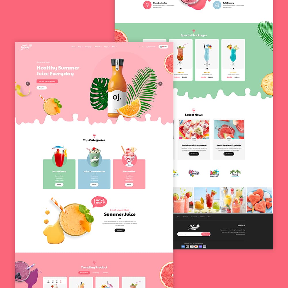 Summer - WooCommerce Theme For Juices, Shakes, Ice Cream & Smoothies