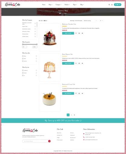Genoise - WooCommerce Theme For Cake, Bakery, Pastry & Dessert Shop
