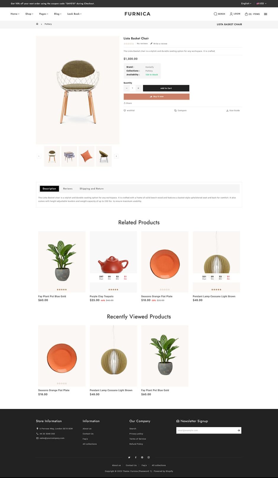 Furnica - Shopify Responsive Theme For Home Decor, Furniture, Art & Crafts