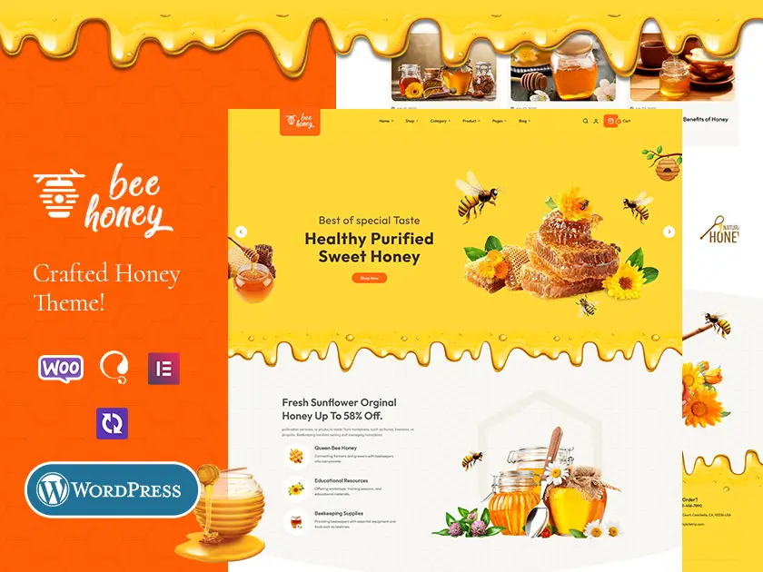 HoneyBee - WooCommerce Theme for Honey, Agricultural, Sweets, Delicious Shops