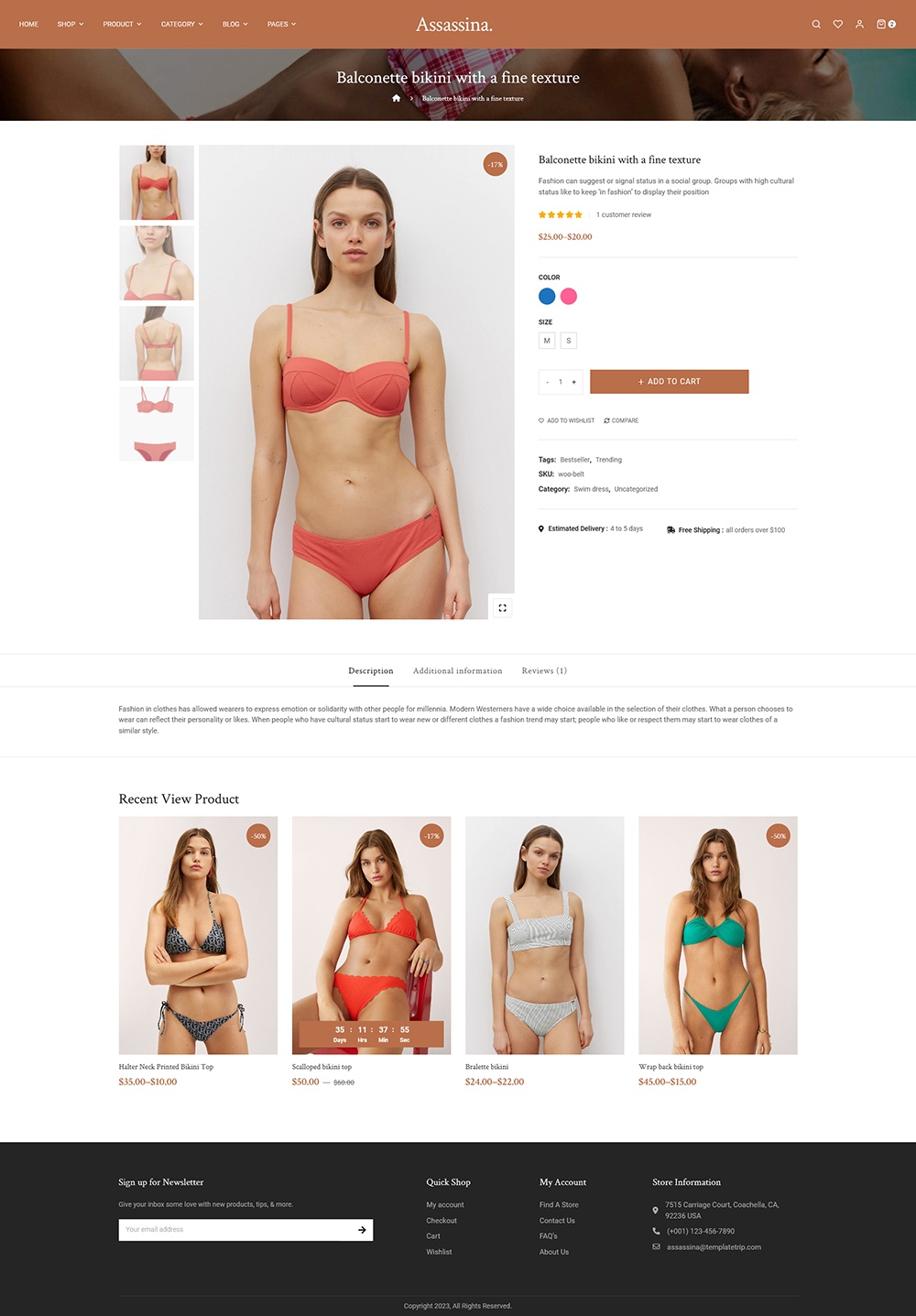 Assassina – Lingerie & Swimwear – WooCommerce Responsive Theme