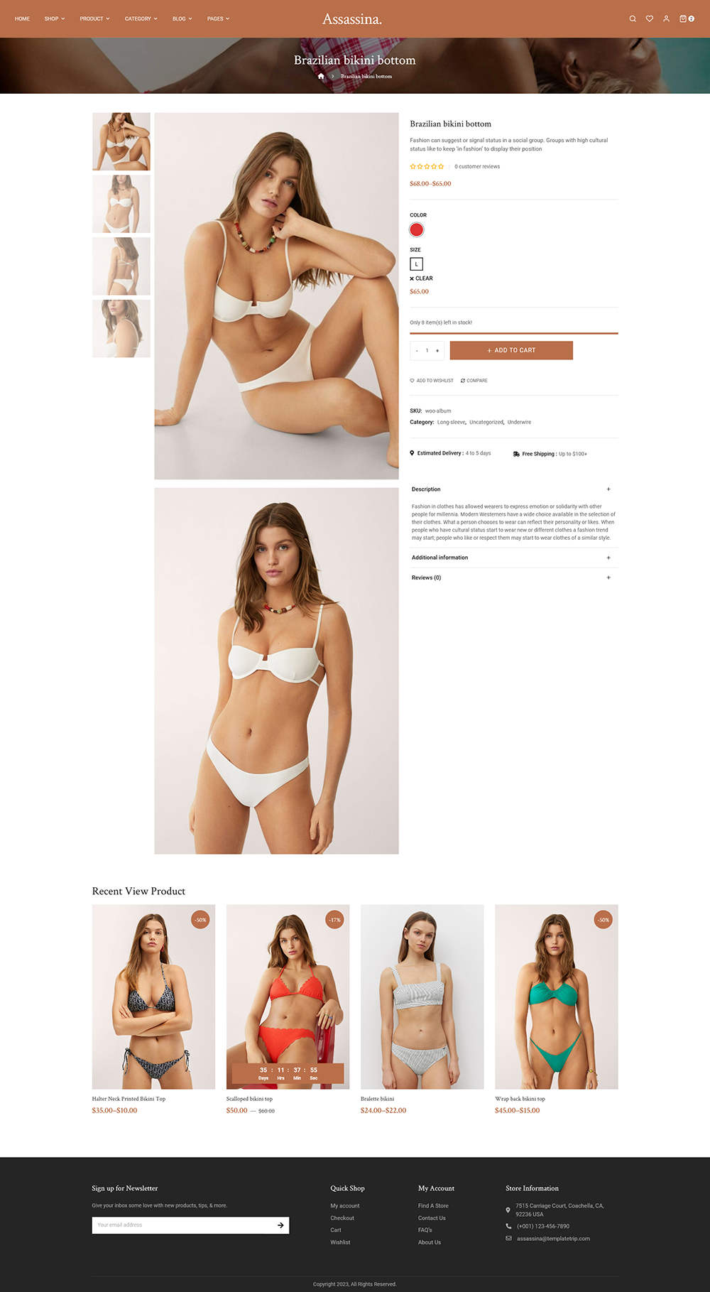 Assassina – Lingerie & Swimwear – WooCommerce Responsive Theme