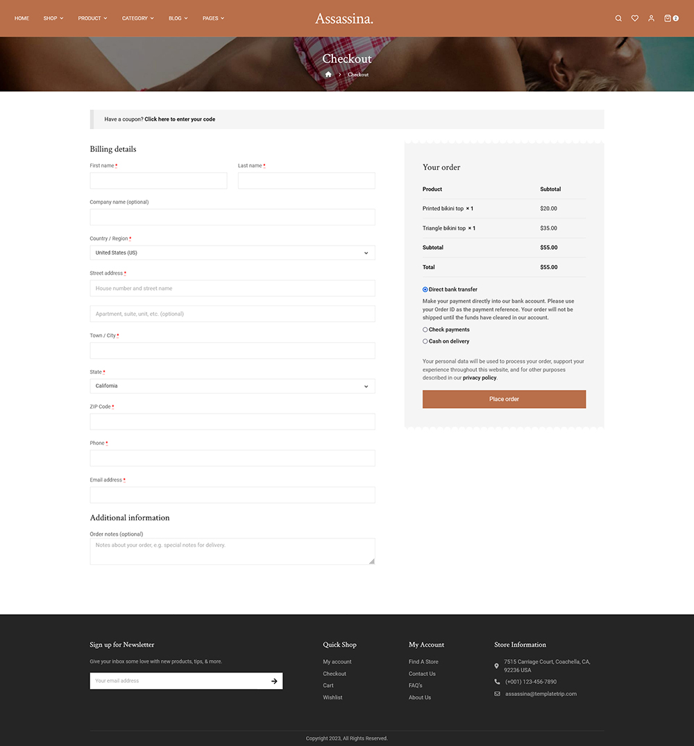 Assassina – Lingerie & Swimwear – WooCommerce Responsive Theme