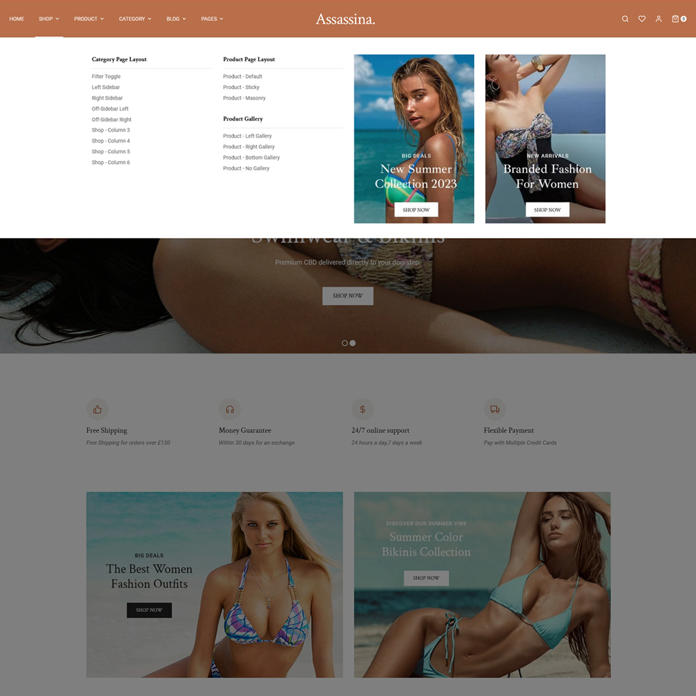 Assassina – Lingerie & Swimwear – WooCommerce Responsive Theme