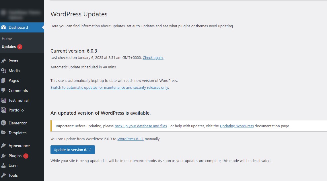 WordPress - How do I update WordPress?