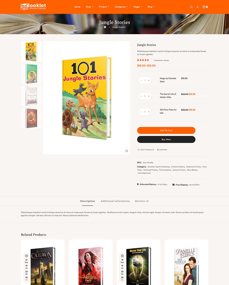 Booklet - Best Of Woocommerce Responsive Theme für den Online-Buchladen