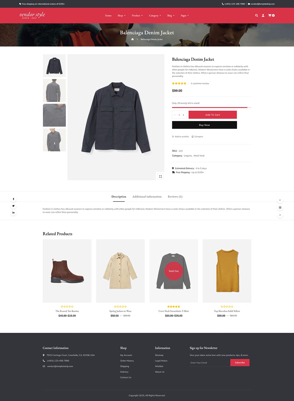 Vendor – Fashion & Apparel – WooCommerce Responsive Theme