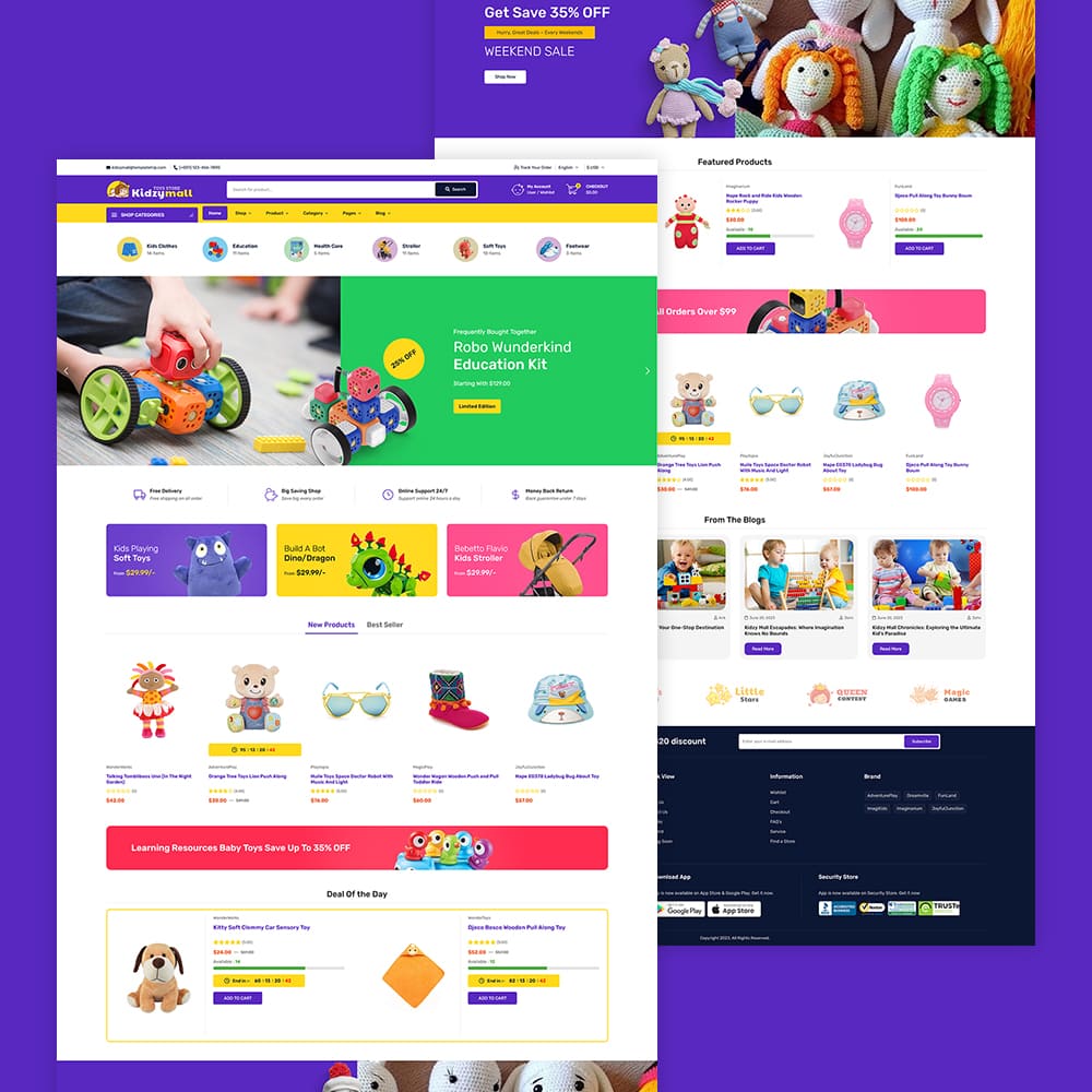 KidzyMall - Mega Kids Toys Store - WooCommerce Responsive Theme