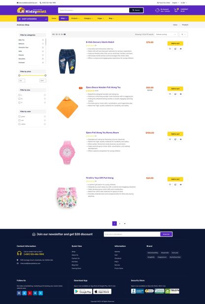 KidzyMall - Mega Kids Toys Store - WooCommerce Responsive Theme