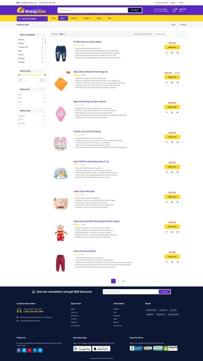 KidzyMall - Mega Kids Toys Store - WooCommerce Responsive Theme