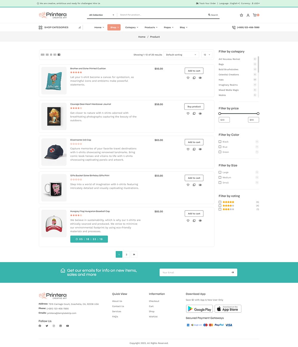 Printera - Print-on-Demand (POD) Fashion Apparel WooCommerce Theme - Image 8