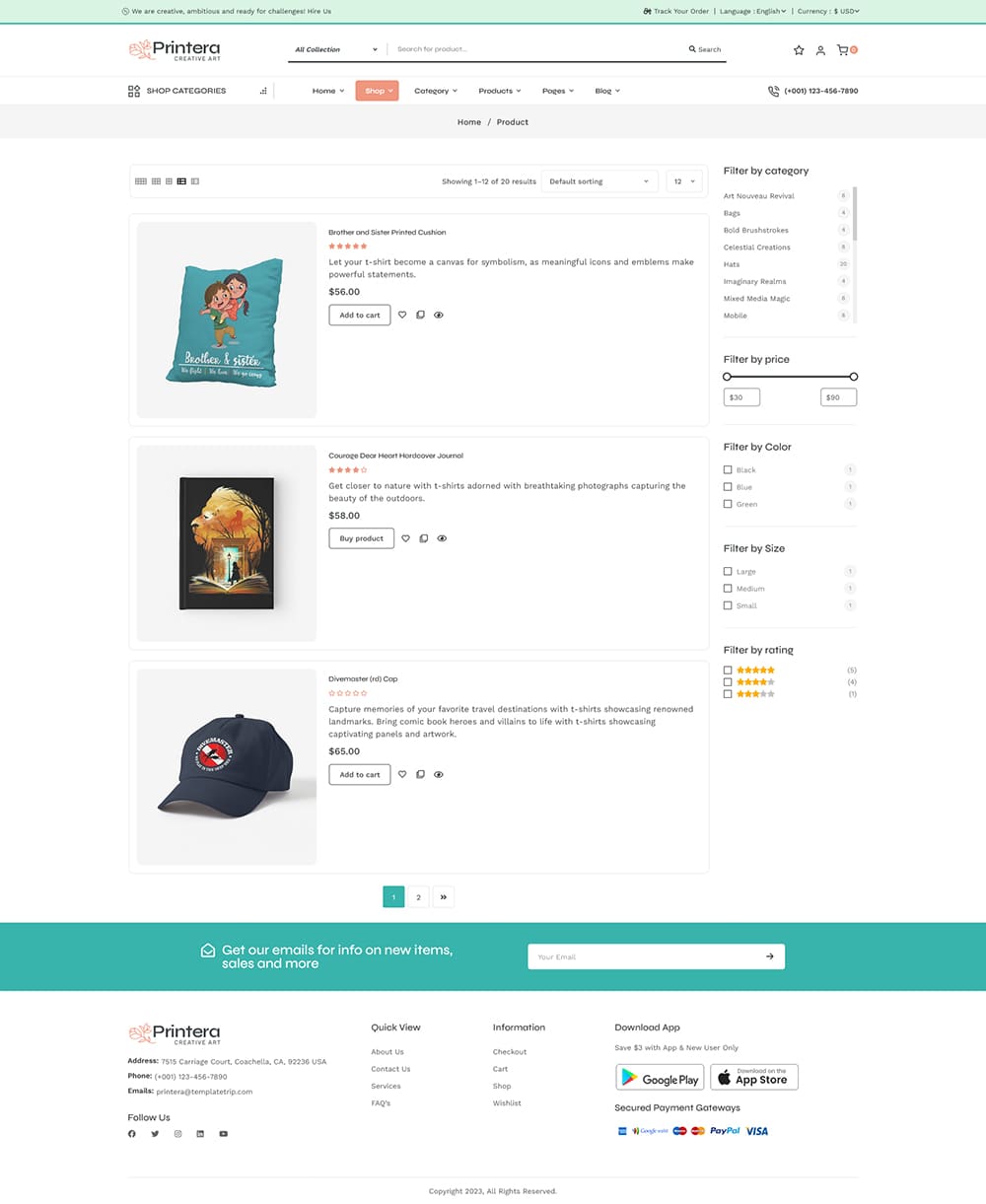 Printera - Print-on-Demand (POD) Fashion Apparel WooCommerce Theme - Image 7