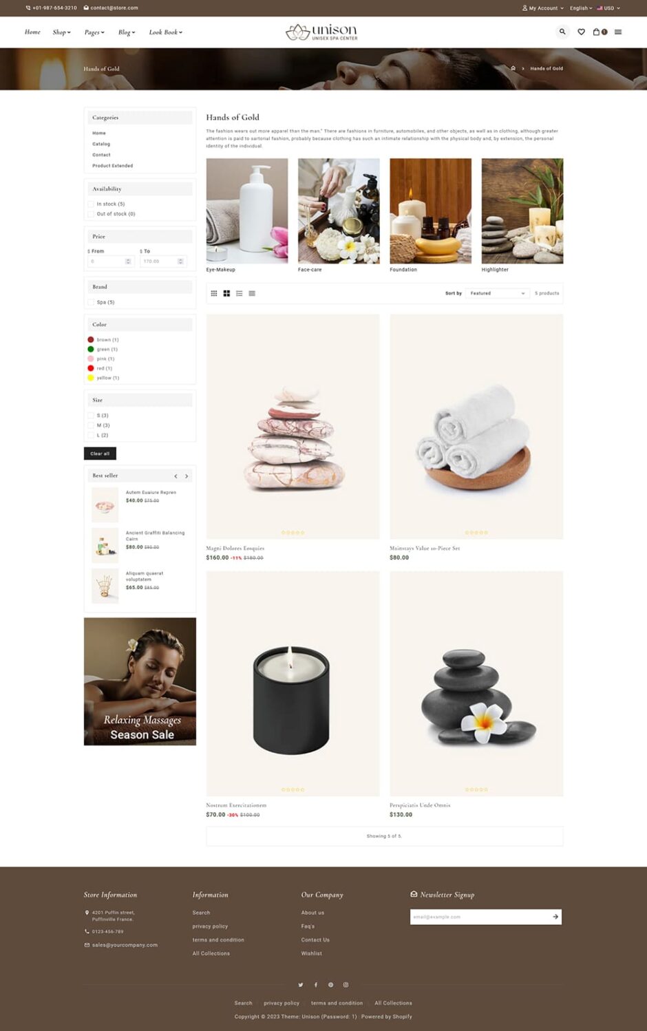 Unison - Shopify Responsive Theme for Spa, Beauty, Health & Wellness Stores