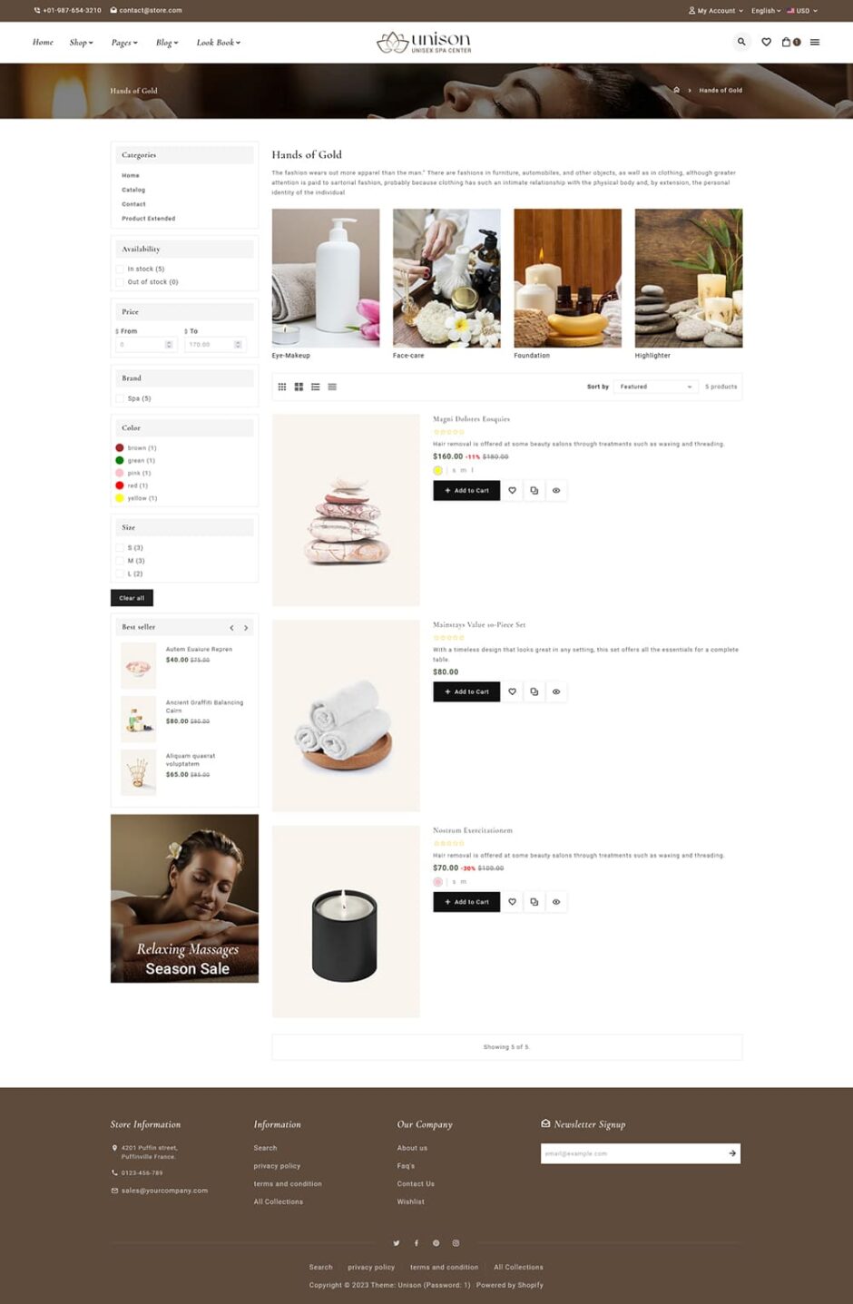 Unison - Shopify Responsive Theme for Spa, Beauty, Health & Wellness Stores