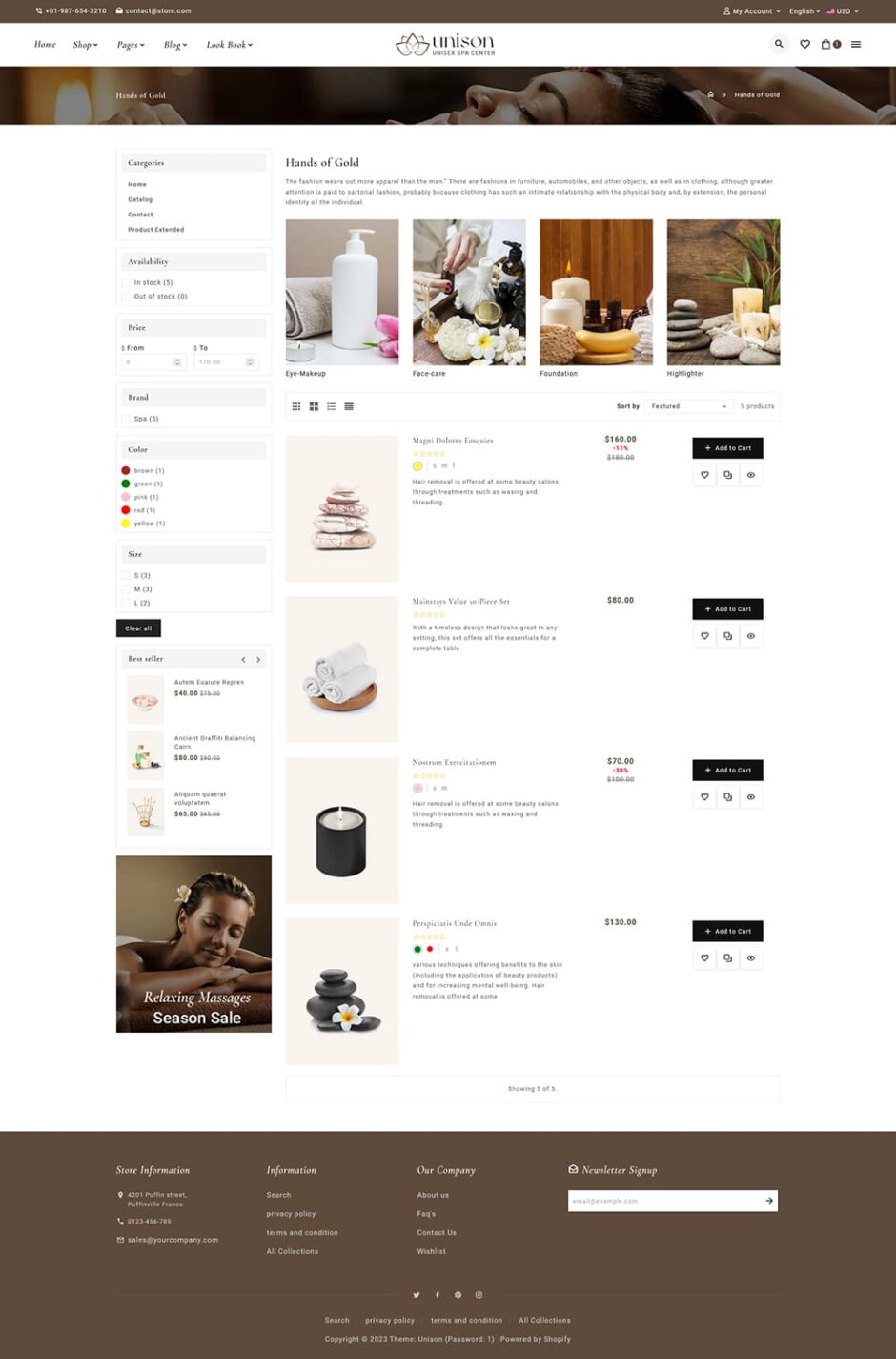 Unison - Shopify Responsive Theme for Spa, Beauty, Health & Wellness Stores