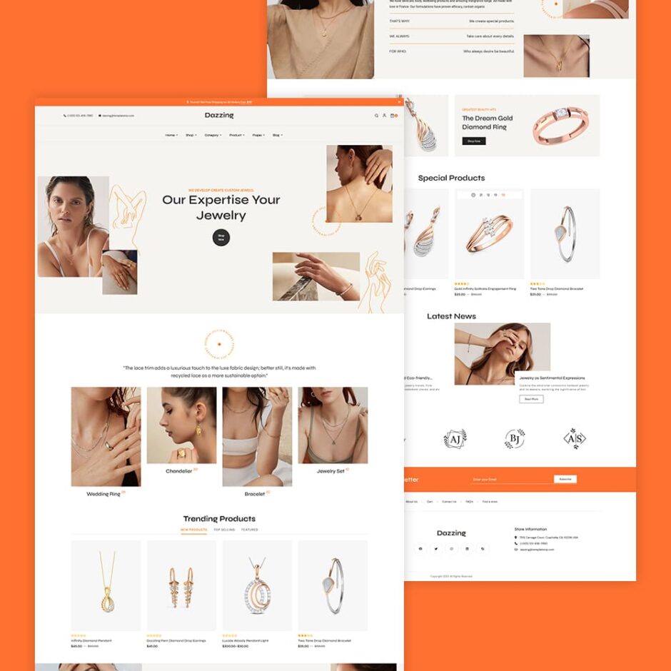 Dazzing - Jewelry Store WooCommerce Responsive Theme