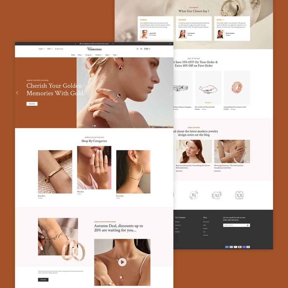 Gemstone - Elegance Jewelry Store - WooCommerce Responsive theme