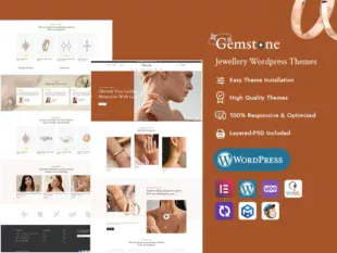 Gemstone - Sklep jubilerski Elegance - WooCommerce Responsywny motyw