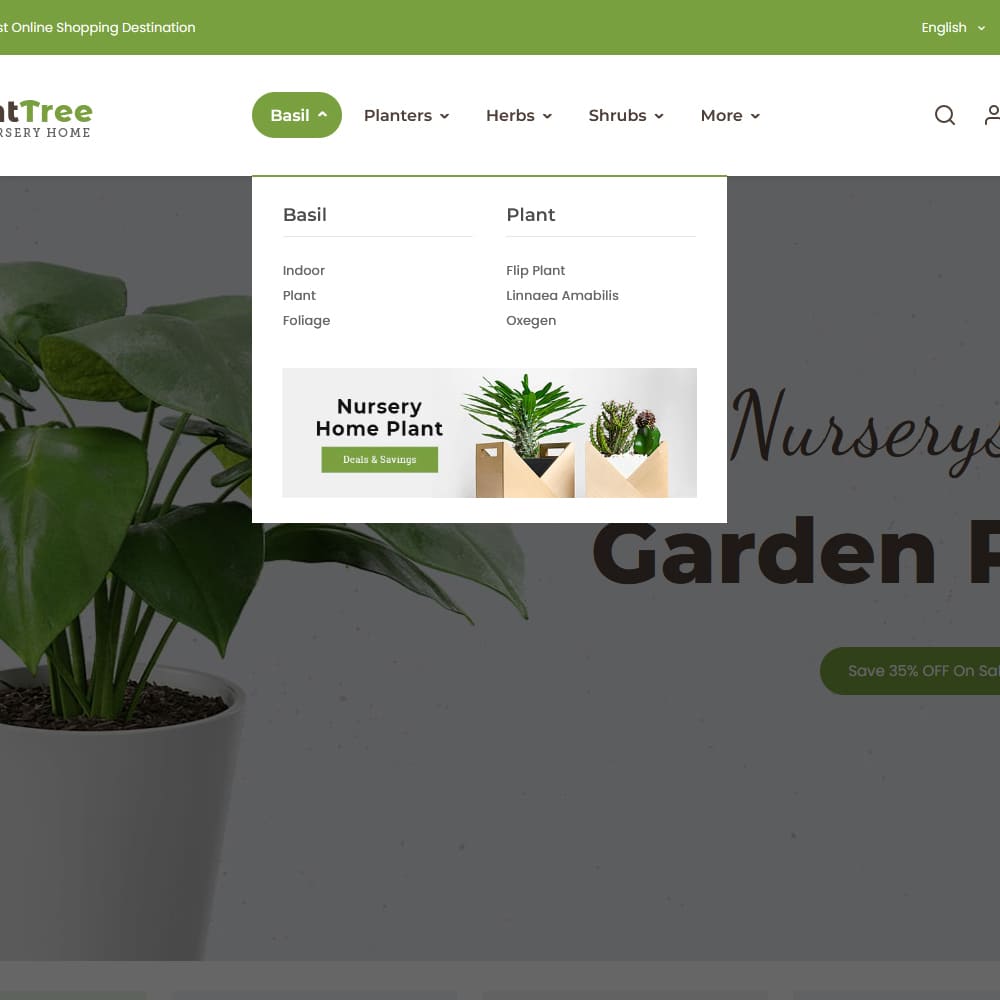 Plant Tree & Nursery - Tema adaptable de Shopify