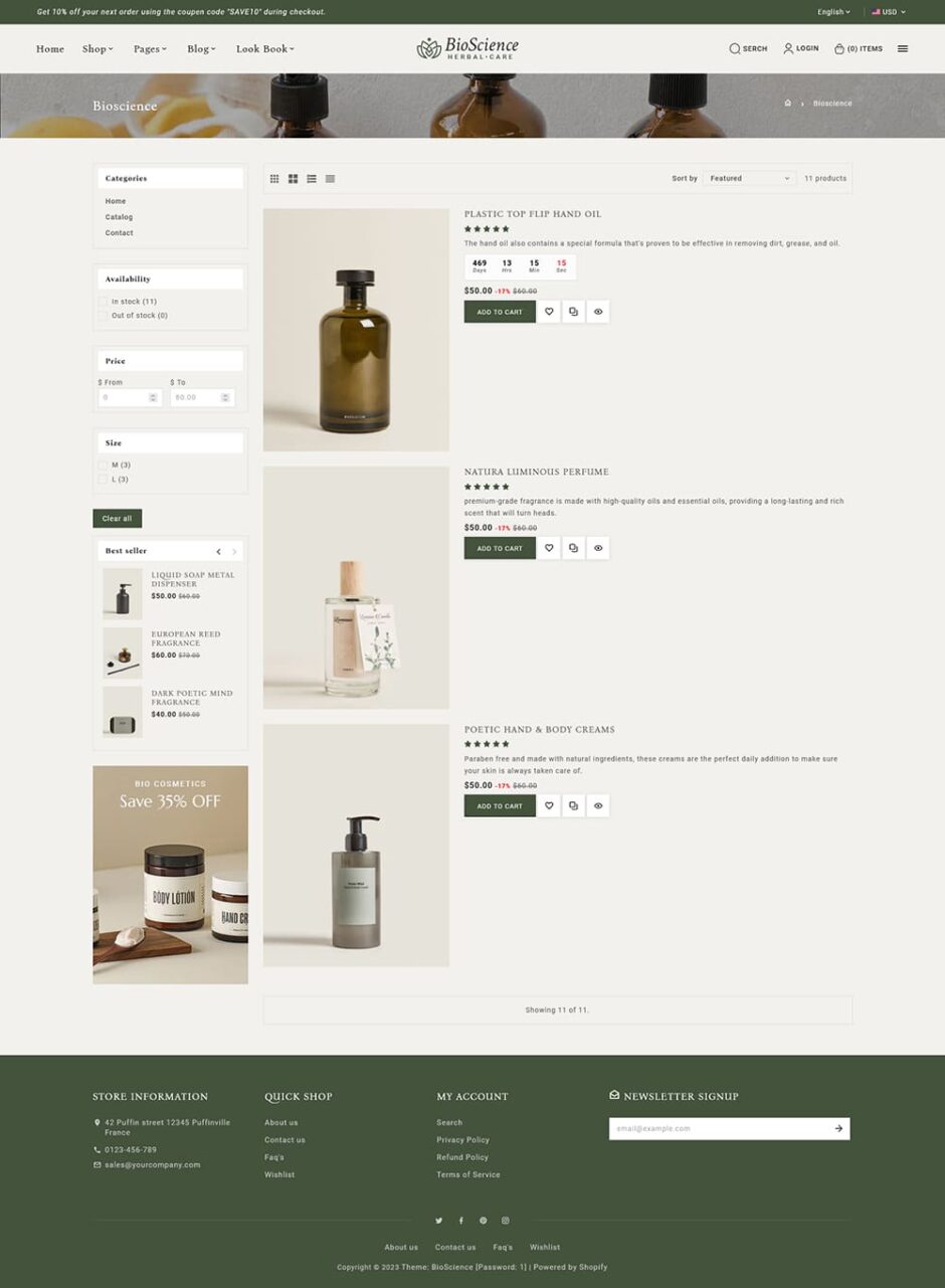 BioScience - Crafted Shopify Theme For Natural Beauty Care