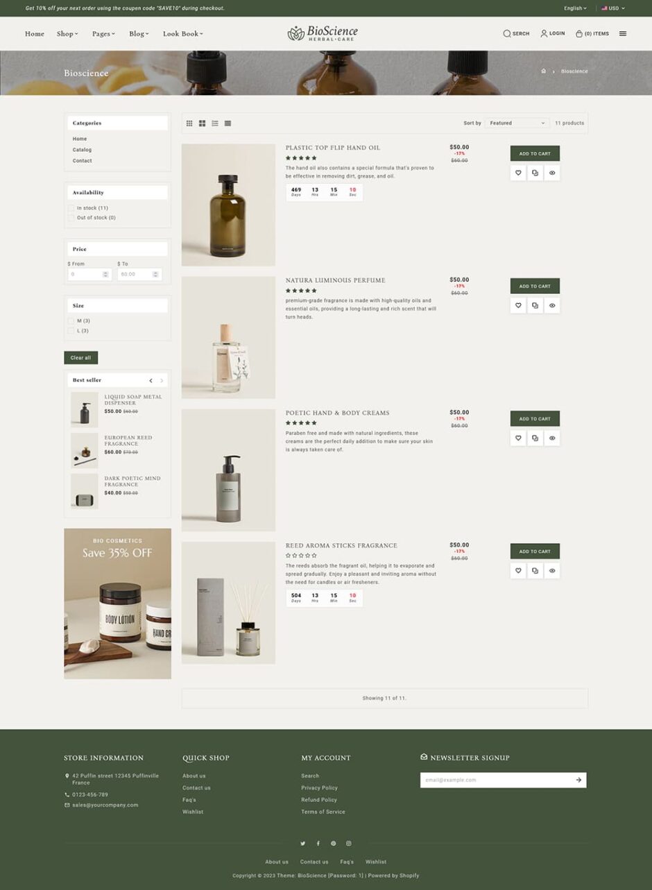 BioScience - Crafted Shopify Theme For Natural Beauty Care