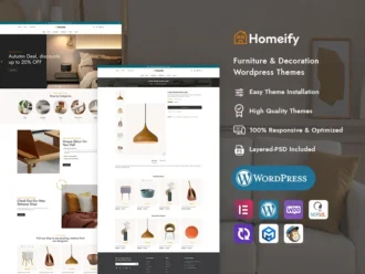 Homeify - WooCommerce Theme for Home Decoration, Furniture, Art & Crafts