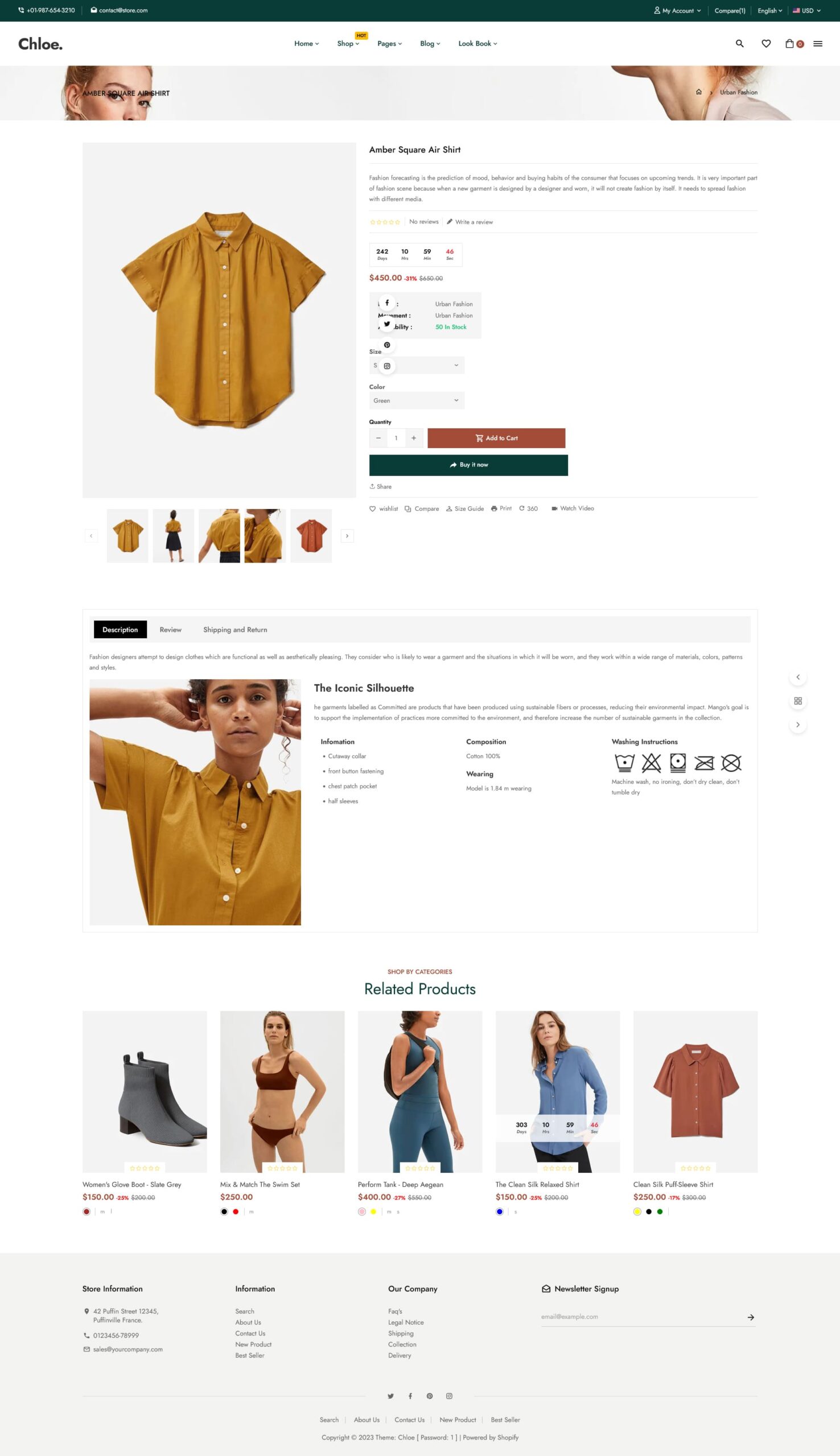 Chloe - Modern Fashion & Apparels Shopify Responsive Theme