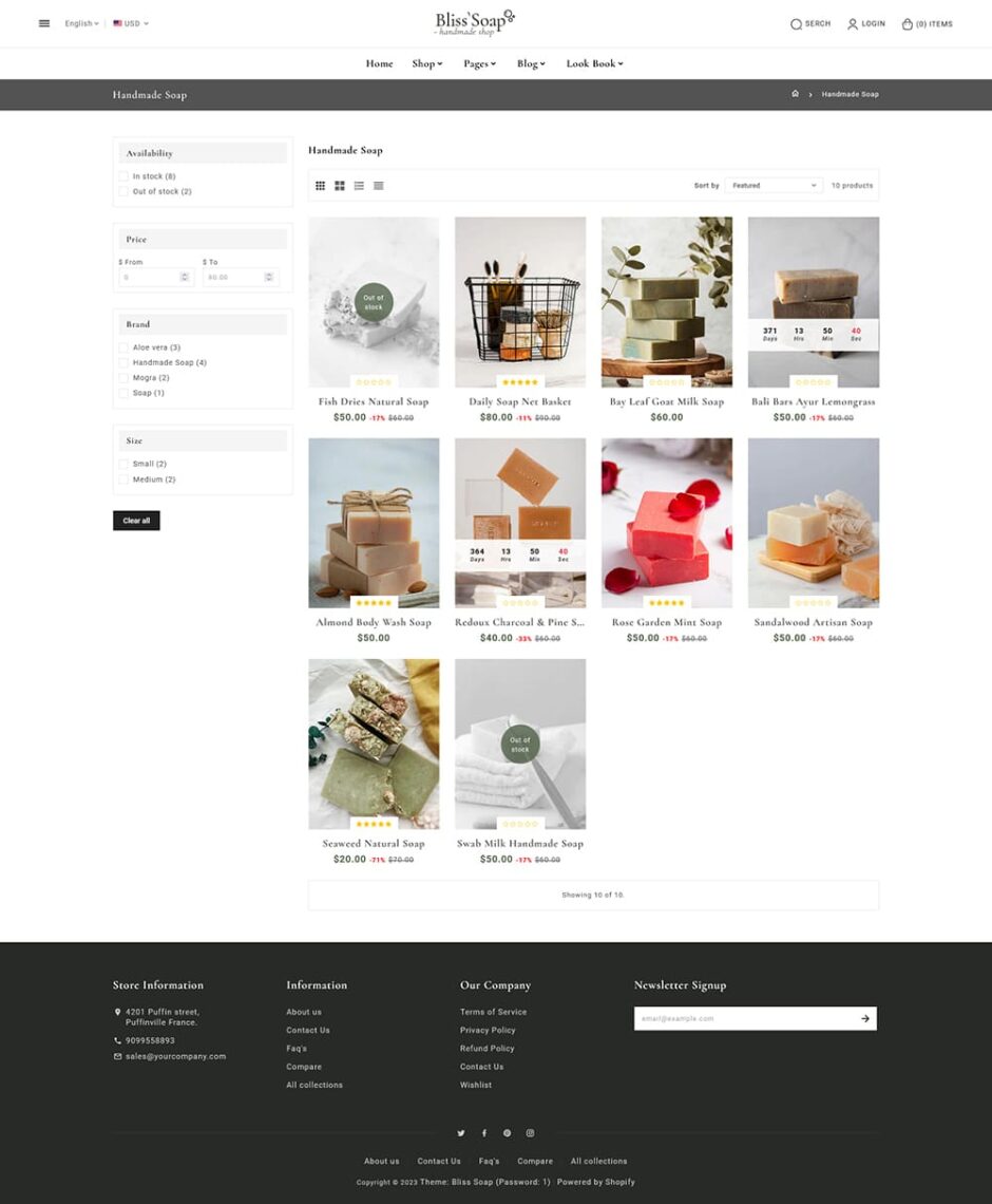 BlissSoap - Shopify Crafted theme for Handmade Soap, Soy Candle, Artistic Makers