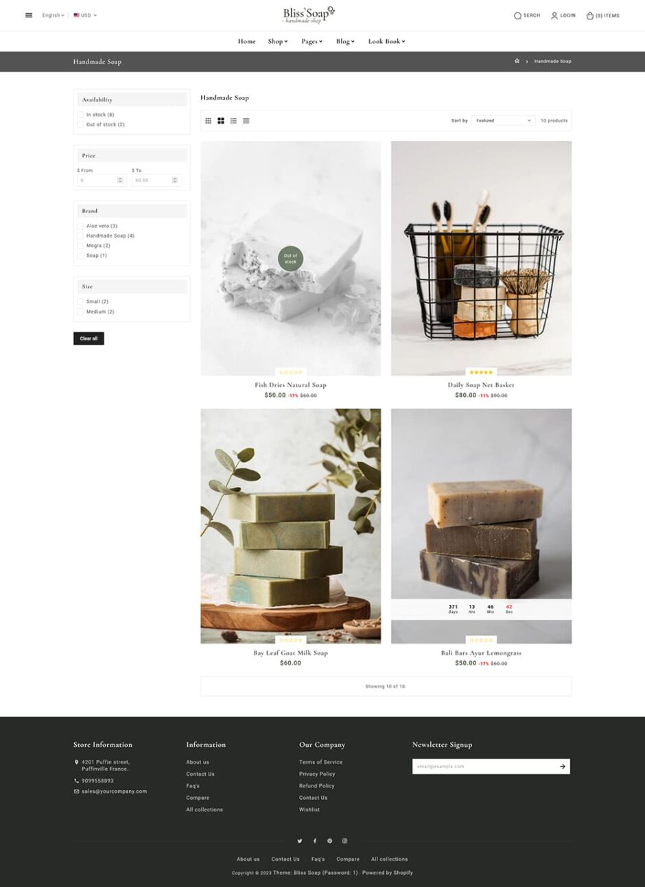 BlissSoap - Shopify Crafted theme for Handmade Soap, Soy Candle, Artistic Makers