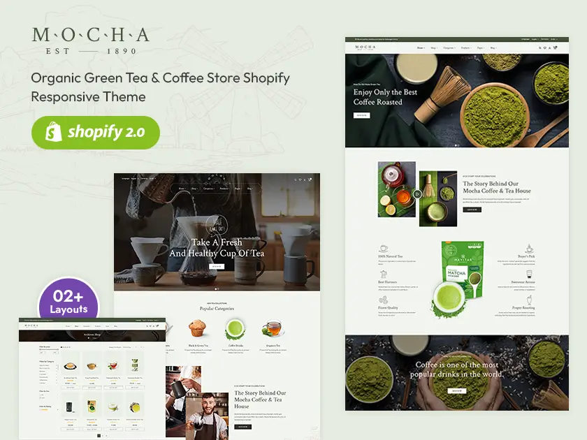 Mocha - Organic, Green Tea & Coffee Store - Shopify Responsive Theme