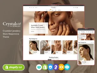 CrystalArt — nowoczesny sklep jubilerski — responsywny motyw Shopify