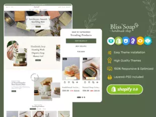 BlissSoap - Shopify Crafted theme for Handmade Soap, Soy Candle, Artistic Makers