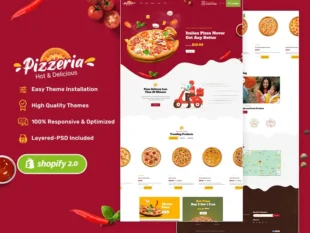 Pizzeria - Pizza, Fast Food, Restaurant & Cafes Shopify Theme