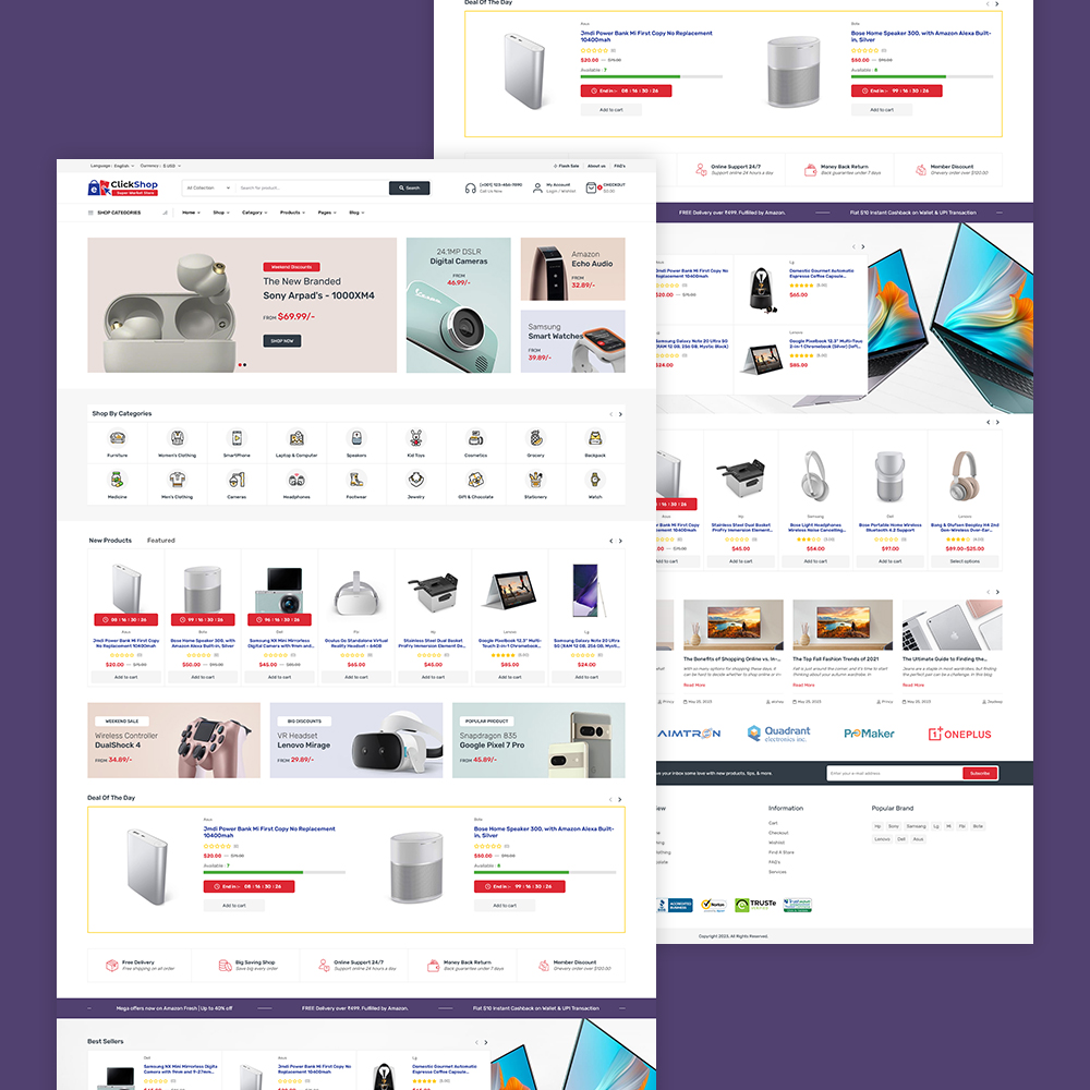 ClickShop - WooCommerce Theme For Electronic & Gadgets Marketplace Store