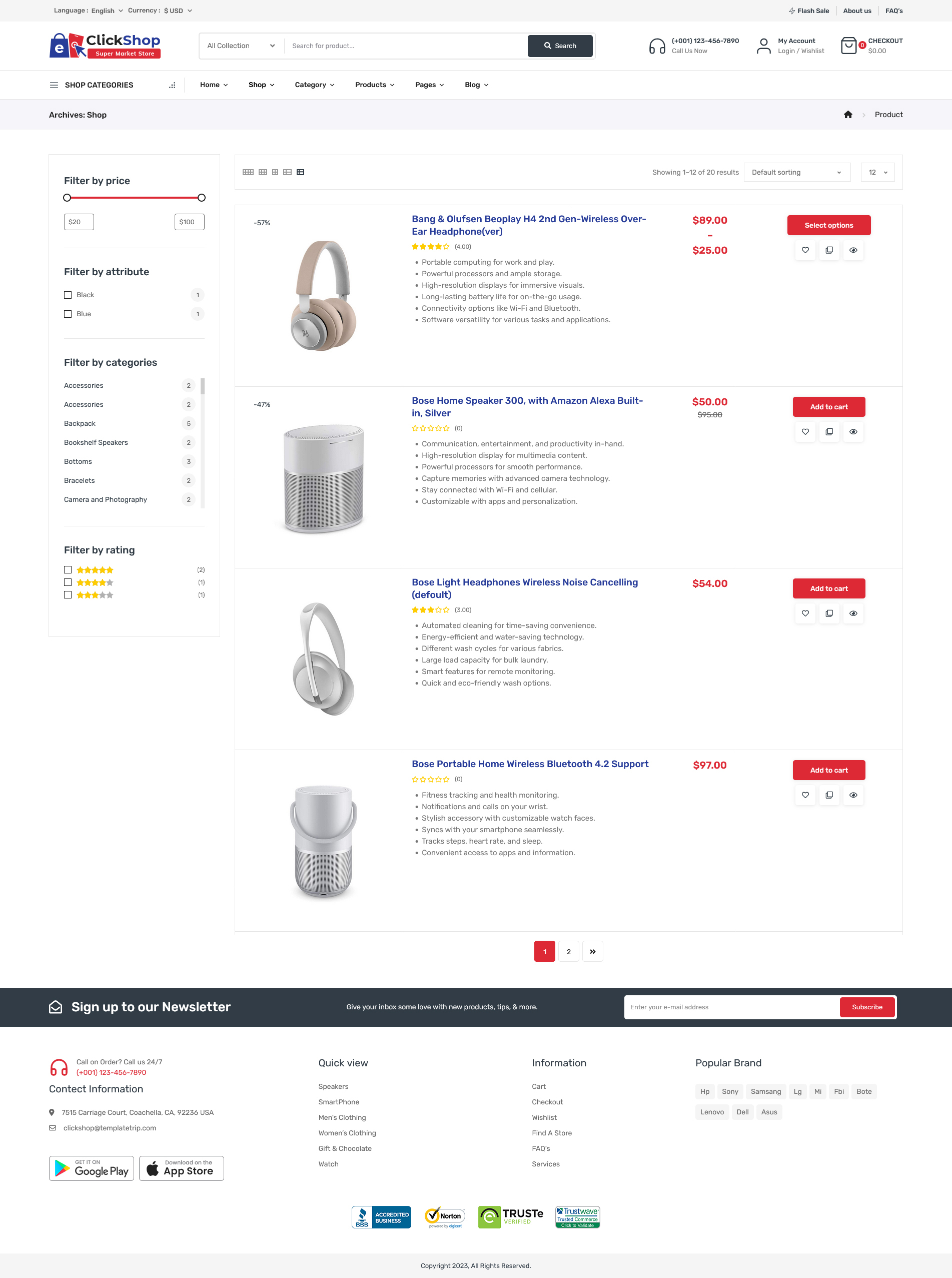 ClickShop - WooCommerce Theme For Electronic & Gadgets Marketplace Store